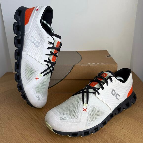 On Cloud X 3 Ivory Flame/White Men Running Sneakers- SZ 12 main image 13